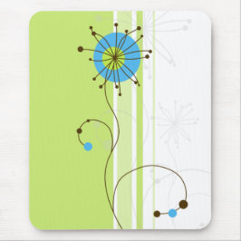 Mousepad Tipografia Verde Flor Moderna Simples
