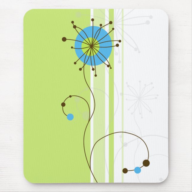 Mousepad Tipografia Verde Flor Moderna Simples (Frente)
