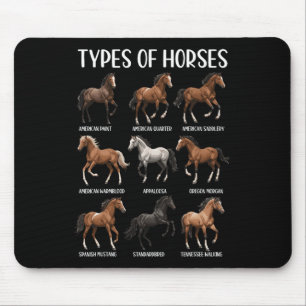 Mousepad Tipos De Cavalos Camiseiros Camiseiros Engraçados