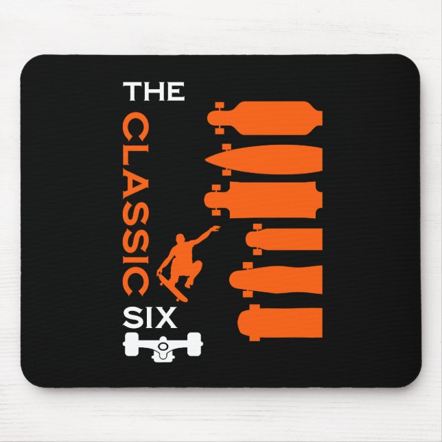 Mousepad Tipos de skate (Frente)