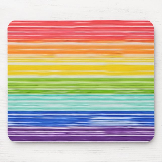 Mousepad Tiras arco-íris desarrumadas (Frente)