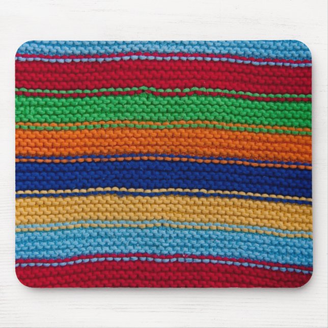 Mousepad Tiras coloridas de malha (Frente)