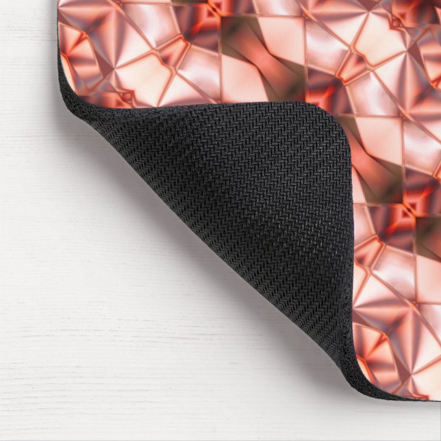 Mousepad tiras de abstrato do rapto de seda em vinho rosado (Canto)