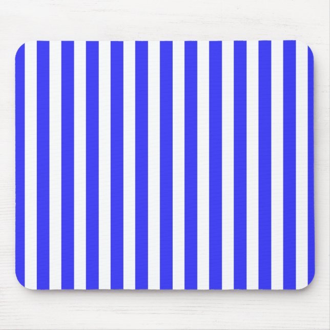 Mousepad Tiras de doces, azuis e brancas (Frente)