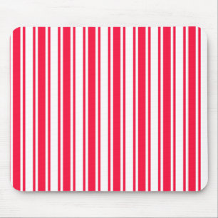Mousepad Tiras de doces, vermelhas e brancas