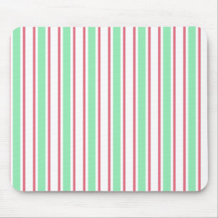 Mousepad Tiras doces brancas, cor-de-rosa e brancas