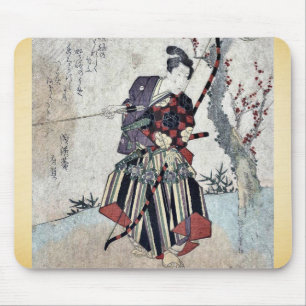 Mousepad Tiro ao arco por Yanagawa, Shigenobu Ukiyoe