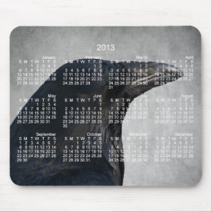 Mousepad Tiro do encanto do corvo; Calendário 2013