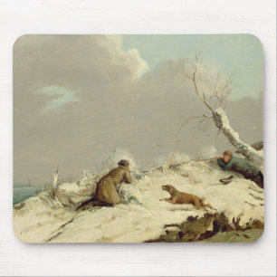 Mousepad Tiro do pato no inverno (óleo em canvas)