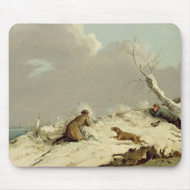Mousepad Tiro do pato no inverno (óleo em canvas) (Frente)