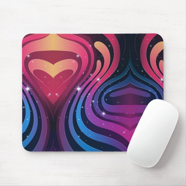 Mousepad Tiros vibrantes: Papel de parede gradiente (Com mouse)