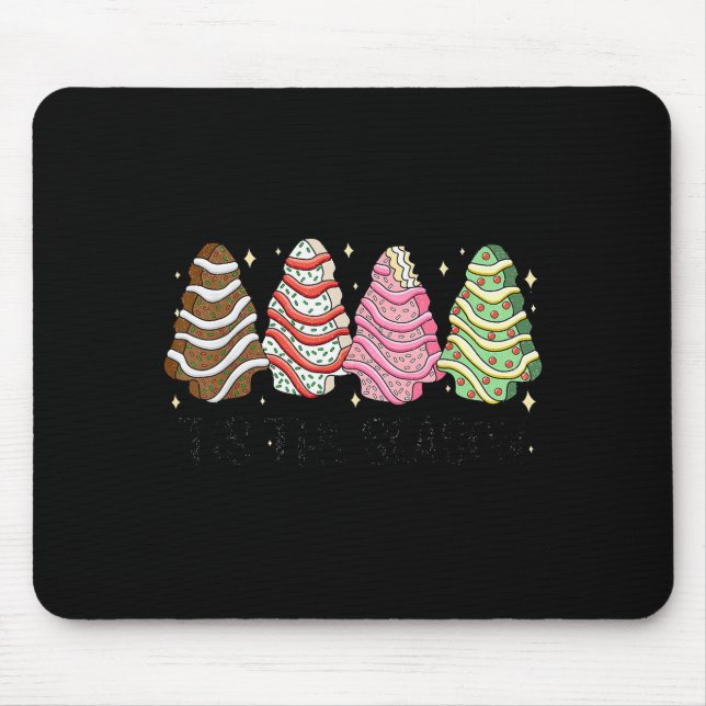 Mousepad Tis' The Season Christmas Tree Cakes Xmas Pajamas  (Frente)