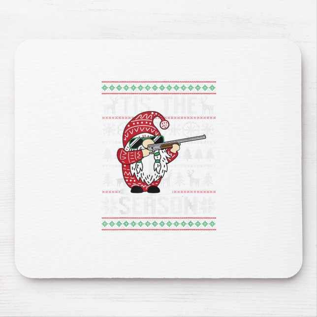Mousepad Tis The Season Deer Gnome Reindeer Christmas (Frente)