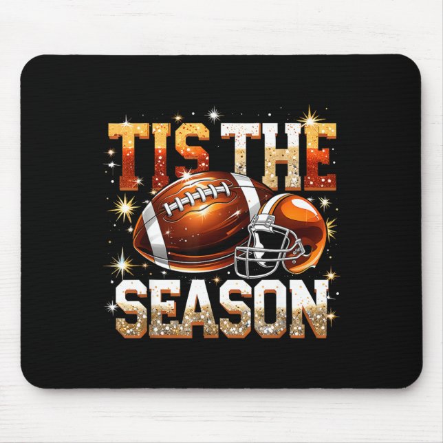 Mousepad Tis The Season Football Lovers Helmet Srts Fan Gif (Frente)