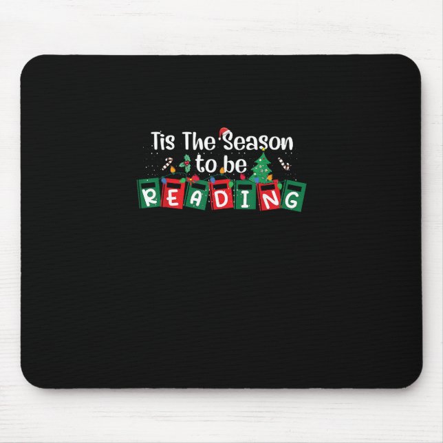 Mousepad Tis The Season To Reading Christmas Teacher Book (Frente)