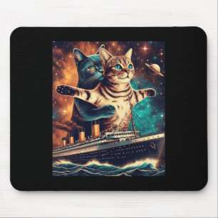 Mousepad Titanic Cats Engraçado Tee