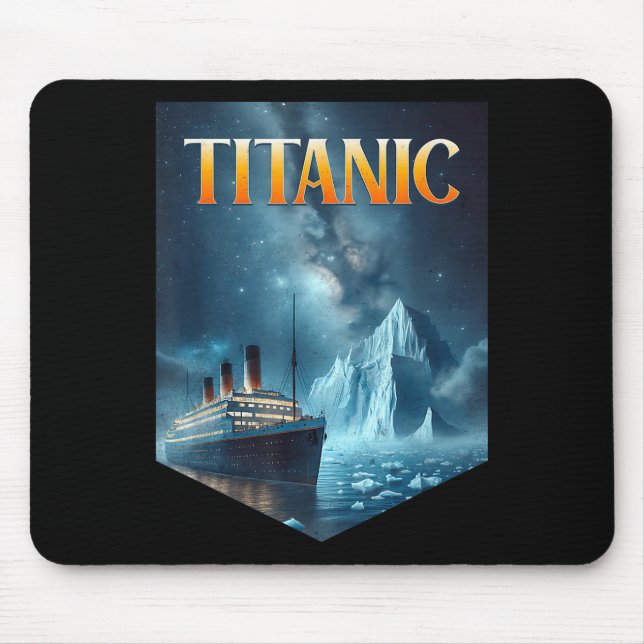 Mousepad Titanic Cruise Ship Iceberg 1912 Rms Voyage Men Wo (Frente)