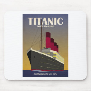 Mousepad Titanic Ocean Liner Art Deco Impressão