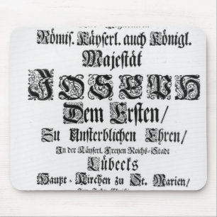 Mousepad Titlepage de Abendmusik, 1705