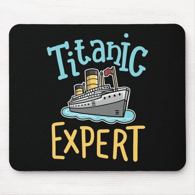 Mousepad Título Engraçado do RMS Titanic Navio de Cruzeiro  (Frente)