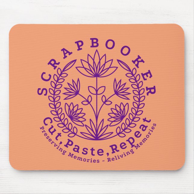 Mousepad Título: "Scrapbookers - Cortar, Colar e Repetir" (Frente)