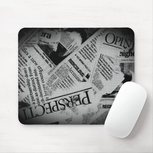 Mousepad Títulos de Papel Jornal (Com mouse)