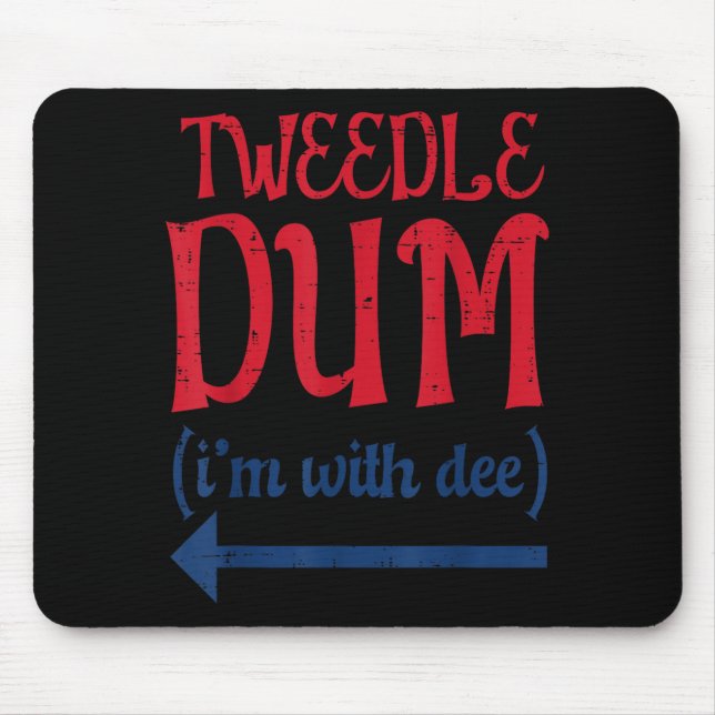 Mousepad Tle Dum Com Dee Roupas De Halloween Combinando Par (Frente)