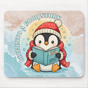Mousepad Toalha artística para mouse História do Pingüim Es