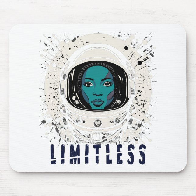 Mousepad Toalha de Mouse Garota Astronauta Sem Limites (Frente)