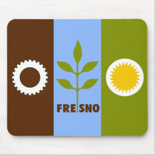 Mousepad Toalha de rato da bandeira da cidade de Fresno, Ca