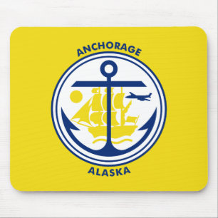Mousepad Toalha de rato da bandeira de Anchorage, Alasca