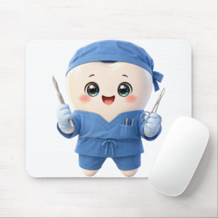 Mousepad Toalhete de Rato de Cirurgião Dentário Fofo – Pres