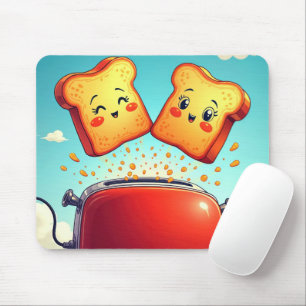 Mousepad Toast Popping Out of a Red Toaster