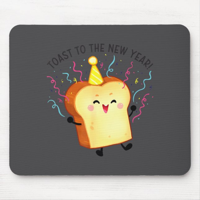 Mousepad Toast To The New Year Pun  (Frente)