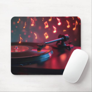 Mousepad Tocável com notas de dança neon