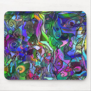 Mousepad Todas as Cores com Espirais e Linhas