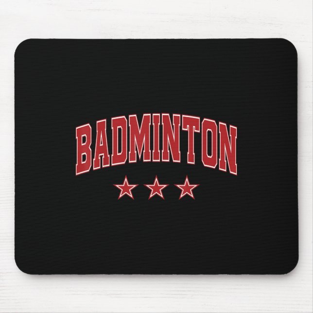 Mousepad Todas as Estrelas de Badminton Clic Retro Varsity  (Frente)