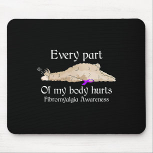 Mousepad Todas as partes do meu corpo machucam a consciênci