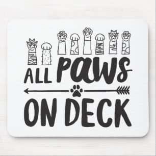 Mousepad Todas as patas no Deck-Vert - Cachorros Famosos Fo