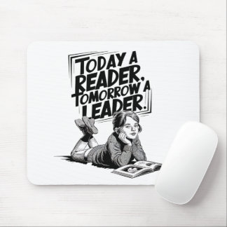 Mousepad Today a Reader - Book Reading Girl - Bookworm Girl