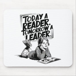 Mousepad Today a Reader - Book Reading Girl - Bookworm Girl