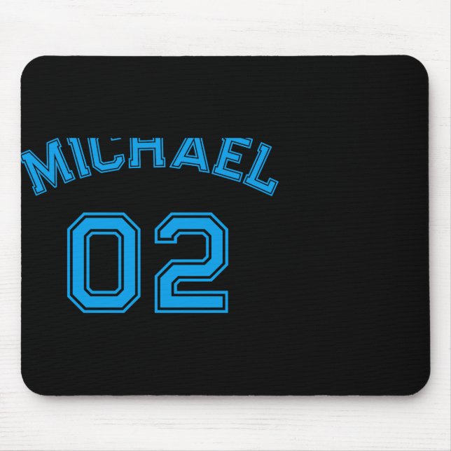Mousepad Toddler Boy Blue Name Jersey Number Srts Cotton To (Frente)