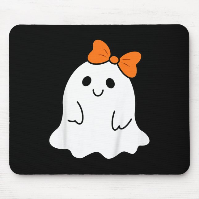 Mousepad Toddler Halloween Fantasma Com Um Arco De Meninas  (Frente)