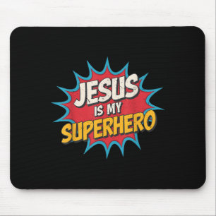 Mousepad Toddler Jesus É Meu Super Herói Cristão Deus Filho