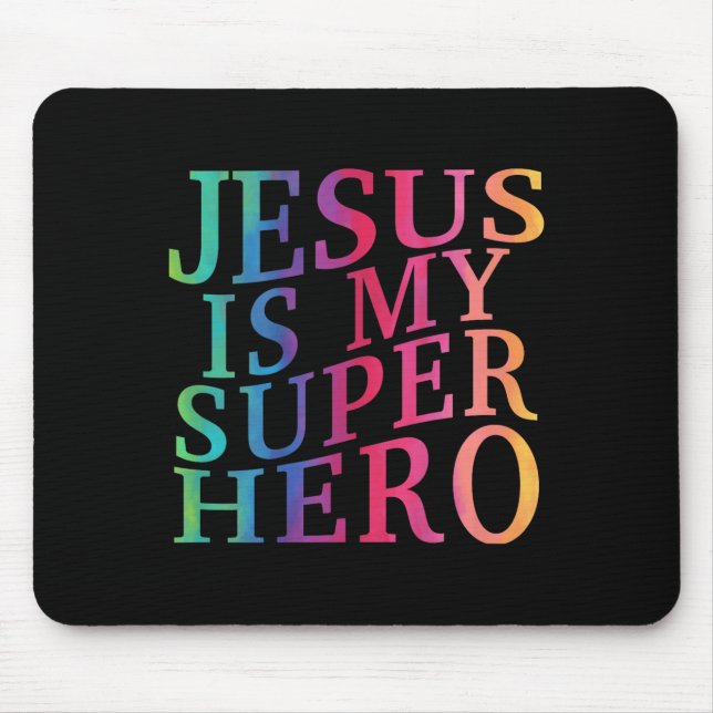 Mousepad Toddler Jesus É Meu Super Herói Cristão Deus Filho (Frente)