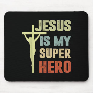 Mousepad Toddler Jesus É Meu Super Herói Cristão Deus Filho