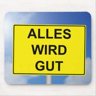 Mousepad Todo deve Gut escudo com pano de fundo de céu