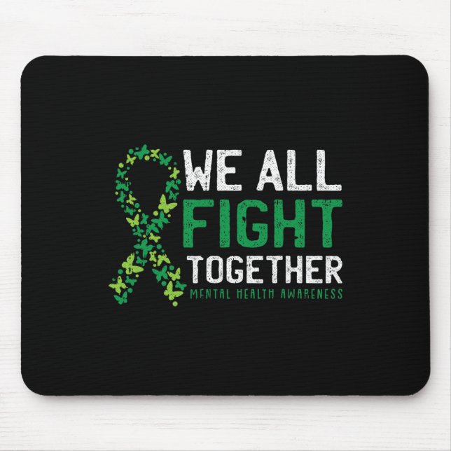 Mousepad Todos combatemos juntos a consciência da saúde men (Frente)