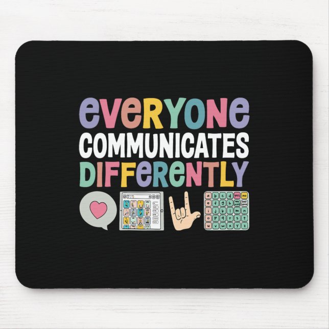 Mousepad Todos Comunicam de Maneira Diferente Educação Espe (Frente)