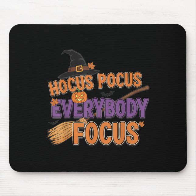 Mousepad Todos Focando Professores Dias de as Bruxas engraç (Frente)